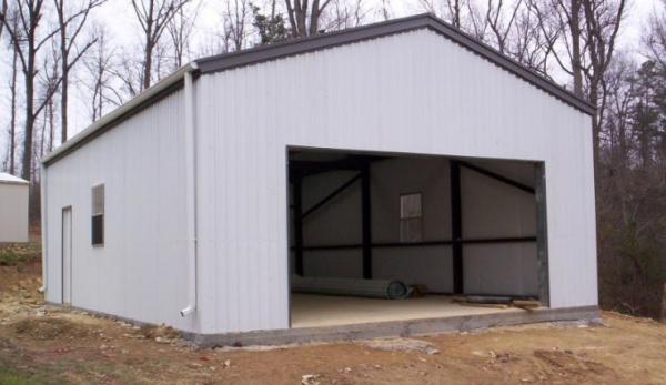 Earthquake Resistance Prefabricated Steel Garage , Easy Installation Metal Car Garage