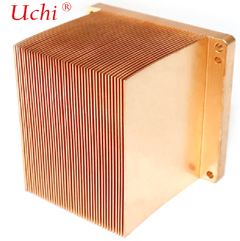 Copper Skived Process Fins Heat Sink High Power Thermal Solutions Cooling