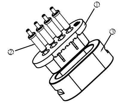 2.0mm Pitch Magnetic Power Connector DIP Male Female Connectors 4 Pin With N52 Magnet