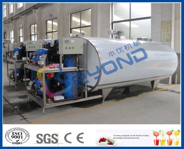 SUS304 SUS316 Self Cooling Stainless Steel Tanks For Fresh Milk Cooling