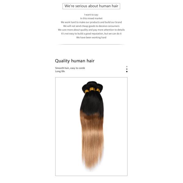 No Knot 1b 27 ST Colored Human Hair Bundles Water Friendly