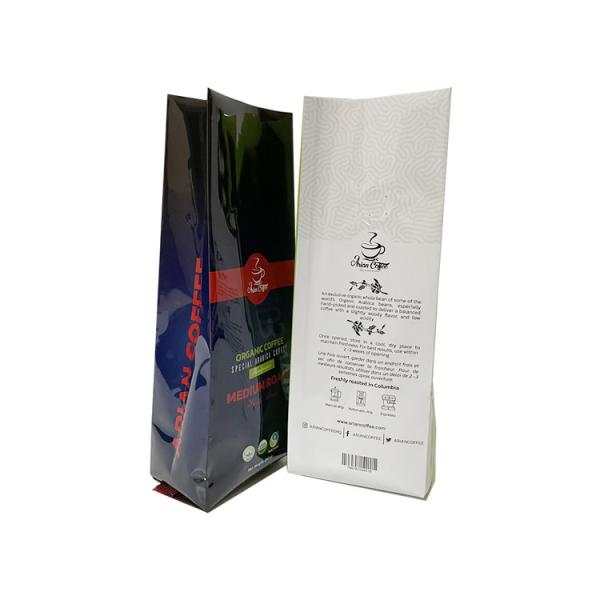 Side Gusset Coffee Bag Aluminum Foil PE Lamination 250g with Valve Moisture Proof Glossy