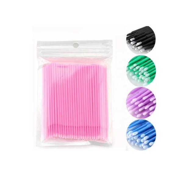 ПК пробирки хлопка 100 ручки устранимого расширения ресницы татуировки ручки хлопка очищая/пакет