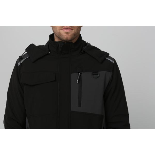 Breathable регулируемая куртка Softshell кромки отделяемая