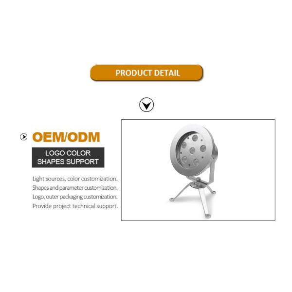 Высокое качество DC24V Управление 304 нержавеющей стали DMX512 RGBW IP68 12w светодиодный подводный свет