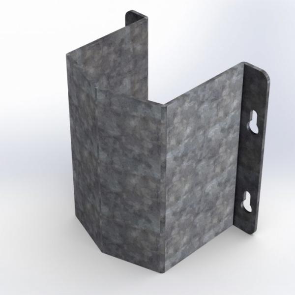 Wall Mounted Galvanised Pipe/Cable Protector - 300 x 292 x 230mm From China Metal Fabrication Factory