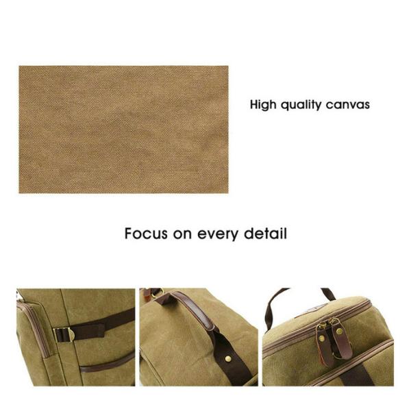 Canvas Outdoors Sports Gym Bag Hiking Camping Backpack For Men