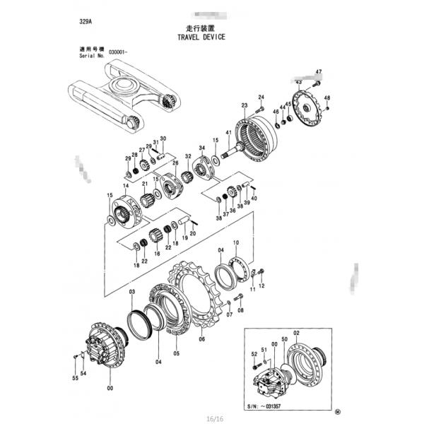 Бренд Ассы 9212584 9190221 Хитачи мотора перемещения ЗС350-3 ЗС330-3 ЗС370 неподдельный