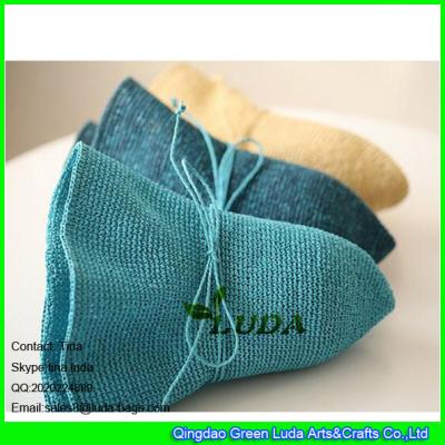 LDMZ-009 wholesale summer lady sun visors hats crochet paper straw hats