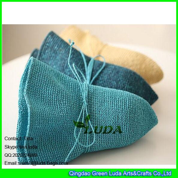 LDMZ-009 wholesale summer lady sun visors hats crochet paper straw hats