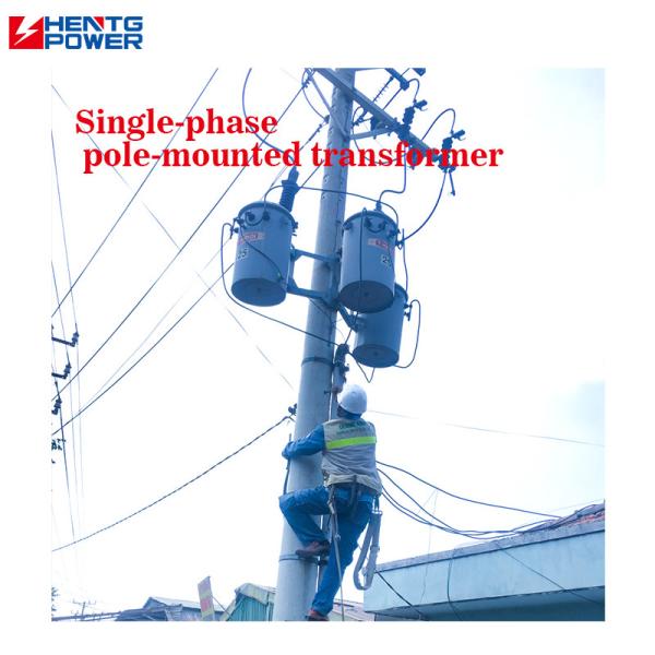 Pole Mounted Oil Immersed Transformer 15KVA 500KVA HV 1 Phase Distribution Transformer