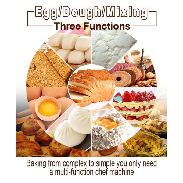 5L 7L 10L 20L 30L Планетарный миксер для пищевых продуктов Коммерческая пекарня Чаша Подъемный крюк Взбиватель Плоский венчик из нержавеющей стали