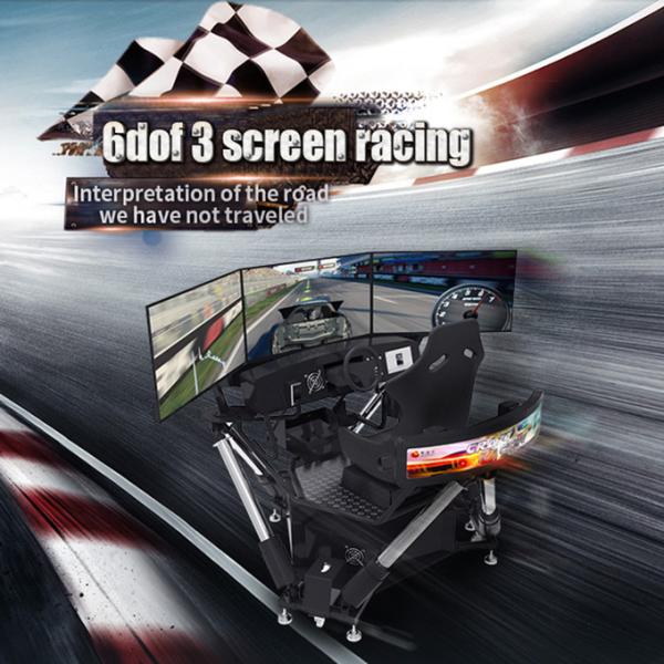 Портативный 3-экранный симулятор вождения 6 DOF Racing Cars Arcade Dynamic Motion Drive