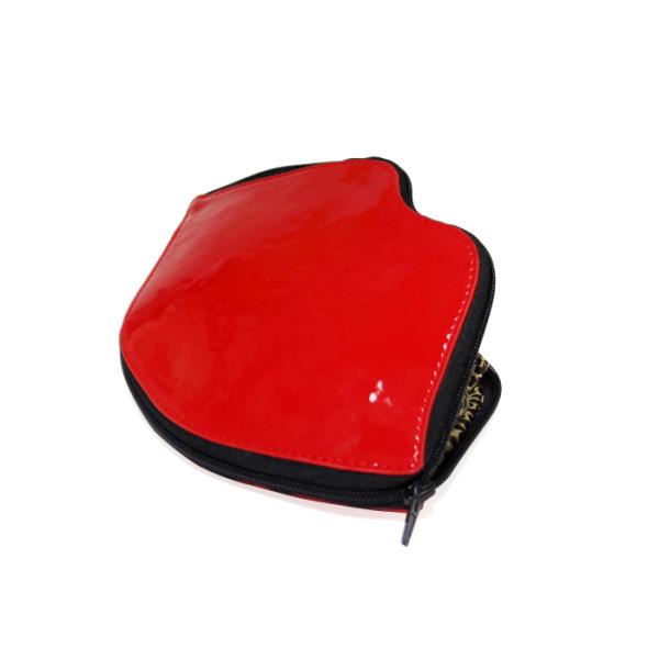 PU Lip Shape Folding Shopping Bags Nylon Polyester Matetial Female Use