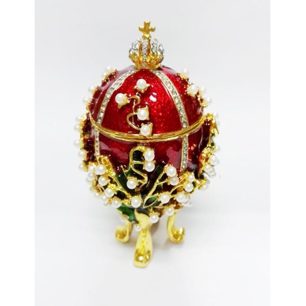 Enameled Easter Egg Jewelry Box wholesale easter egg metal Faberge Egg Jewelry Boxes Trinket Boxes decor metal gift