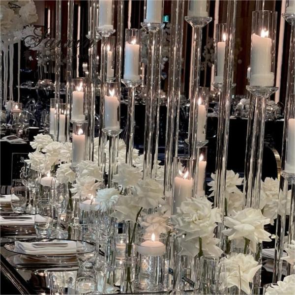 Настоящий восковый столб свеча центральные фигуры свадебные центральные фигуры со столом из канделябра