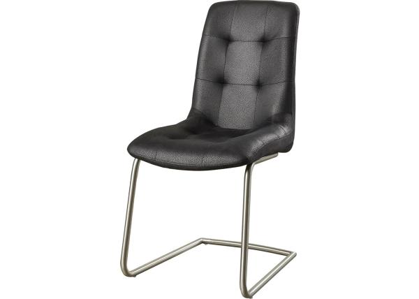 Contemporary 14.2KGS 89cm 61cm Black Leather Look Dining Chairs