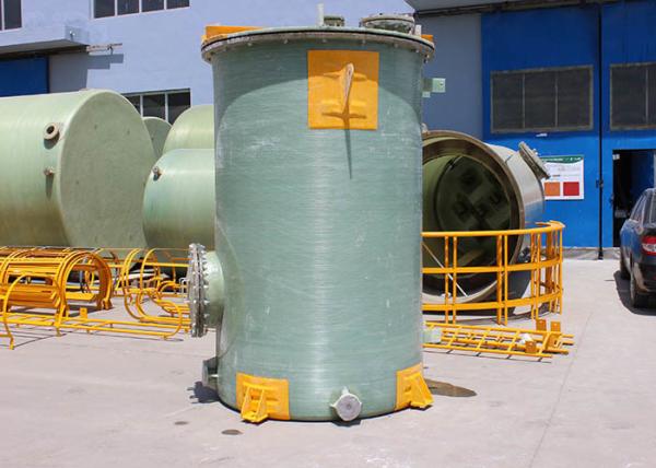 Large Capacity Water Treatment FRP Storage Tank Cylindrical Vertical 1820kg