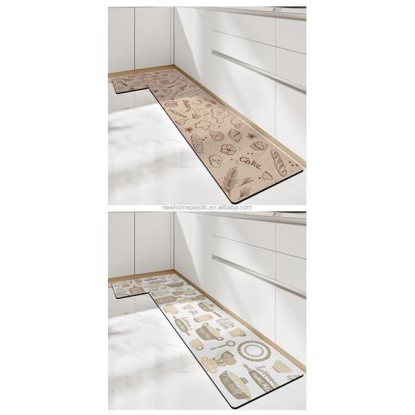 Средняя толщина обратимый мультфильм ПВХ кухонный коврик для нескользящей защиты пола