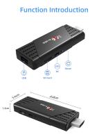 WiFi Smart TV Stick HDMI 2.1 Salida Multiscene 11.2x3.6x1.2cm