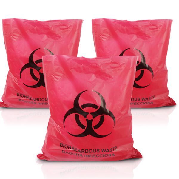 Высокая плотность сумки отхода Biohazard красной изоляции заразная 17 микронов галлона 40-45