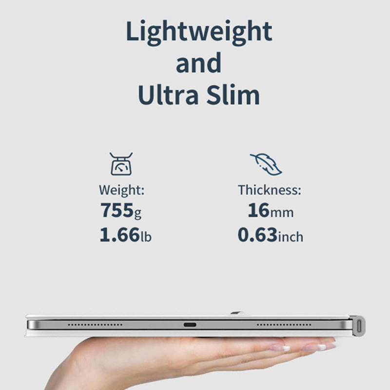 Support Customized Luxury Magnetic Keyboard Case 2400Gs Strong Magnet Portable Trackpad Keyboard Cover for iPad Pro 13