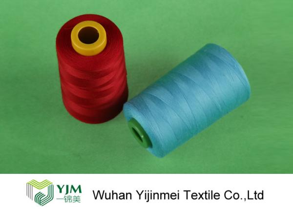 Household Garment Polyester Sewing Thread 3000M With Dyed / Raw White Color