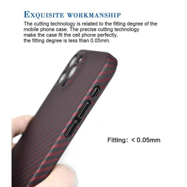случай волокна Aramid предохранения от Pro максимальной красной камеры iPhone 12 полный