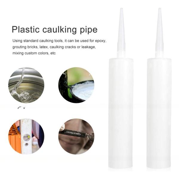 10.3oz 310ml Caulking Gun Tubes Empty For Cracks/ Tiles/ Repairs
