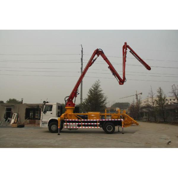 Sinotruk Howo 8x4 Concrete Pump Truck Euro 2 With 5000mm Wheelbase