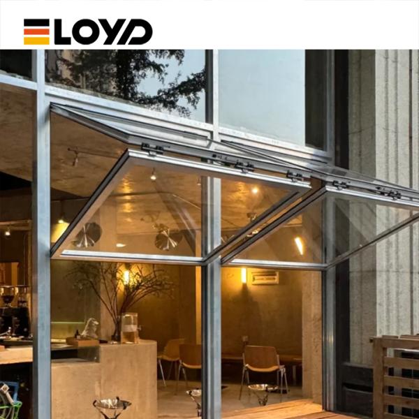 Heavy-Duty Aluminum Folding Window with 5+18A+5mm Tempered Glass