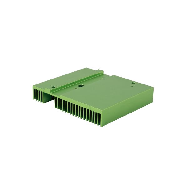 Green Anodized Extruded Aluminum Heat Sink, Custom CNC Machined Heatsink