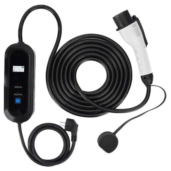 15m Cable 3.3kw Portable AC EV Charger With Screen Display