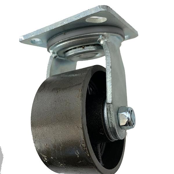 Heavy Load Vintage Casters Cast Iron  Wheels Swivel Top Plate Caster 100mm