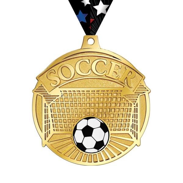 Medallas personalizadas de premios de fútbol en estampado para compras grandes