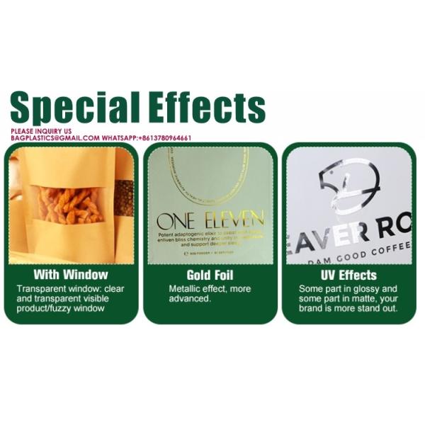 Resealable Pouch Bag Self-Standing Food Storage Bag Packaging Nut Snack Dry Fruit Bag