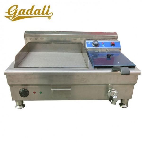 50hz Fast Food Kitchen Equipment , 10L Grill Griddle Fryer Combo