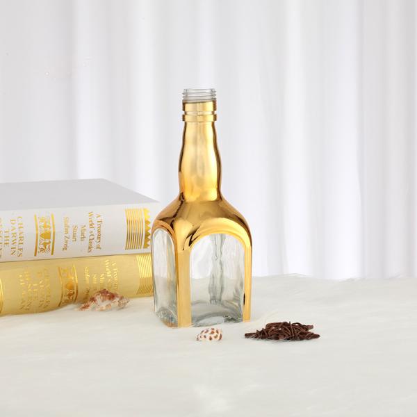 Body Material Super Flint Glass 500ml Luxury Long Neck Tequila Glass Bottle for Bar