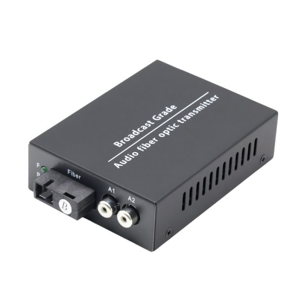 Unidirectional RCA Audio Extender 2 Channel Fiber Optic Extender 1310nm / 1550nm