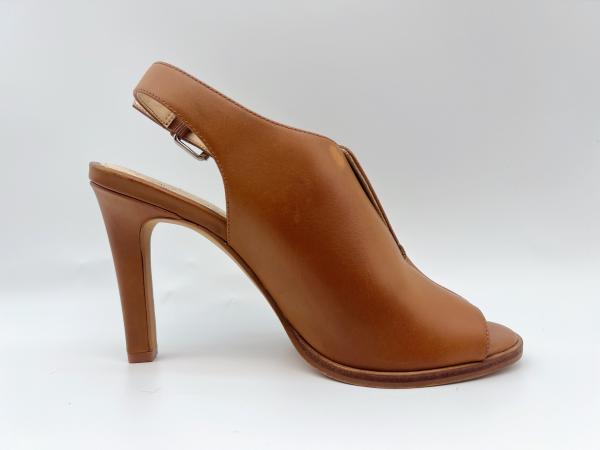 Tan High Heel Open Toe Sandals #6 - #11 Genuine Leather Womens Sandals SGS