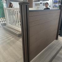 Anti UV Waterproof WPC Fence Panel 6*6ft Szie Brown Color