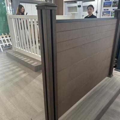 Anti UV Waterproof WPC Fence Panel 6*6ft Szie Brown Color