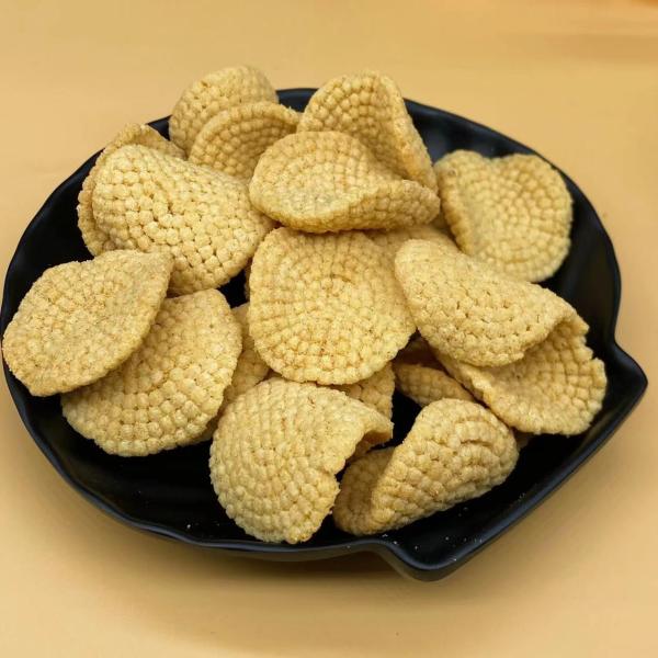 Dos petiscos glutinosos do biscoito do arroz do círculo do OEM textura friável