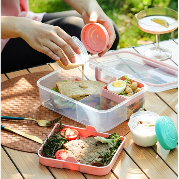 Kids Lunch Box BPA-Free Plastic Salad Container Fridge Storage Container 168*181*84 mm