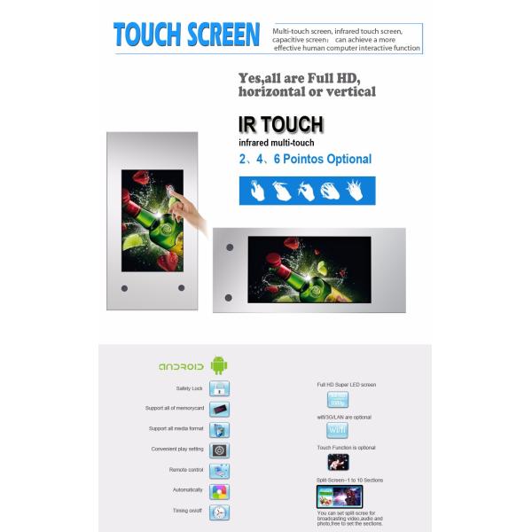 Exposição eletrônica comercial do cartaz de HD Digitas, Signage vertical de Digitas da montagem da parede