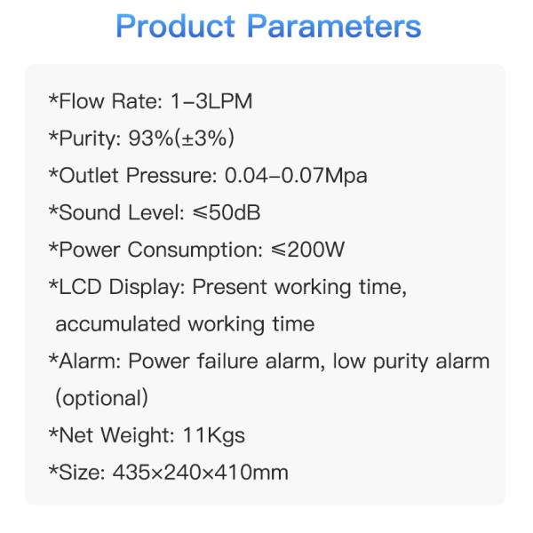 Концентратор кислорода апноэ сна 0.07Mpa AC220V 10L