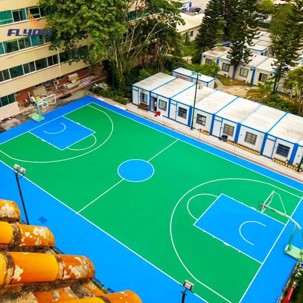 Polyurethane Plain/Textured Surface Sports Courts certificados pela ITF com resistência ao fogo classe 1
