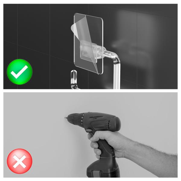 Прозрачные ванные комплекты бумажные рулоны держатель самоклеящийся туалетный стенд 140*83*25 мм