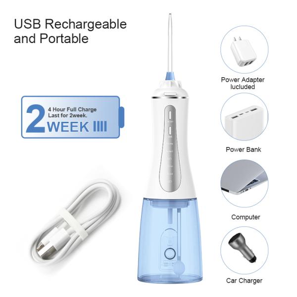 CE ROHS FCC Portable Water Flosser IPX7 Waterproof For Travel