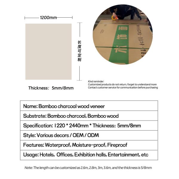 Прессформа придает непроницаемость влагостойкая бамбуковая облицовка 1.22m*2.44m древесины угля